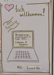 Text auf Pinnwand