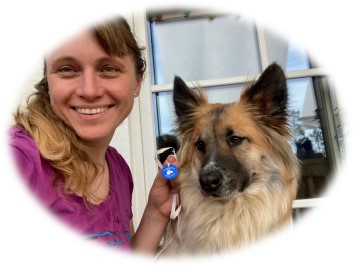 Frau und Hund